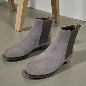 Marc Joseph Union Square Gray Suede & Leather Boots Size 5